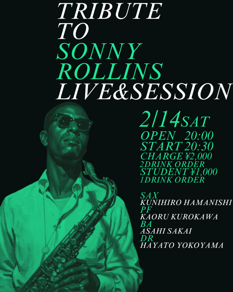 Tribute to Sonny Rollins Live&Session Flyer