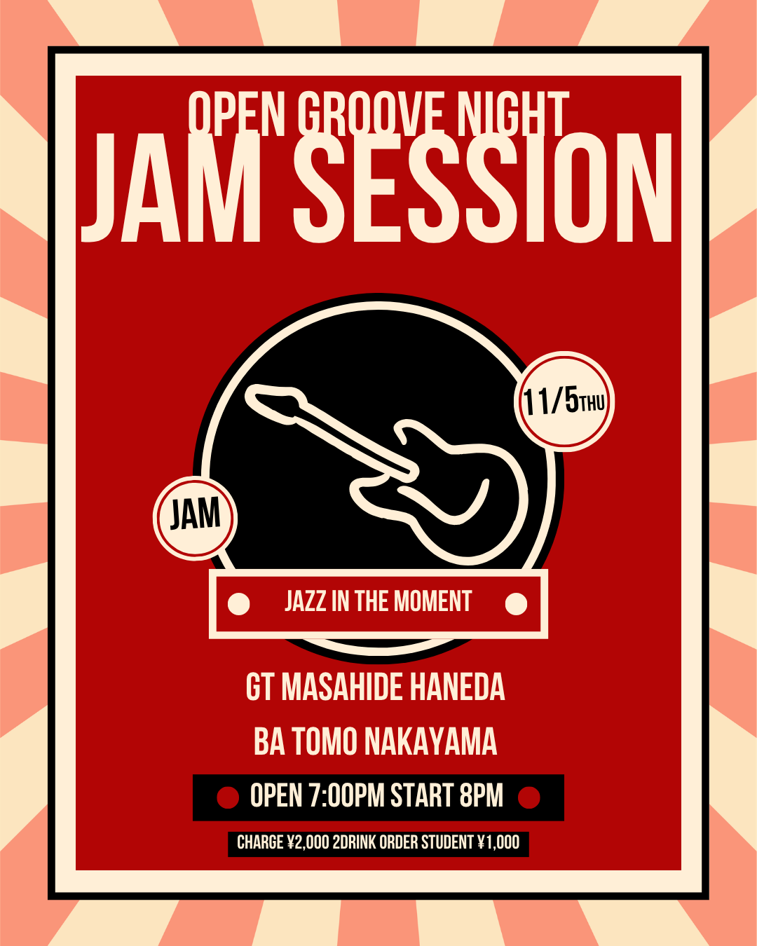 Open Groove Night Jam Session Flyer