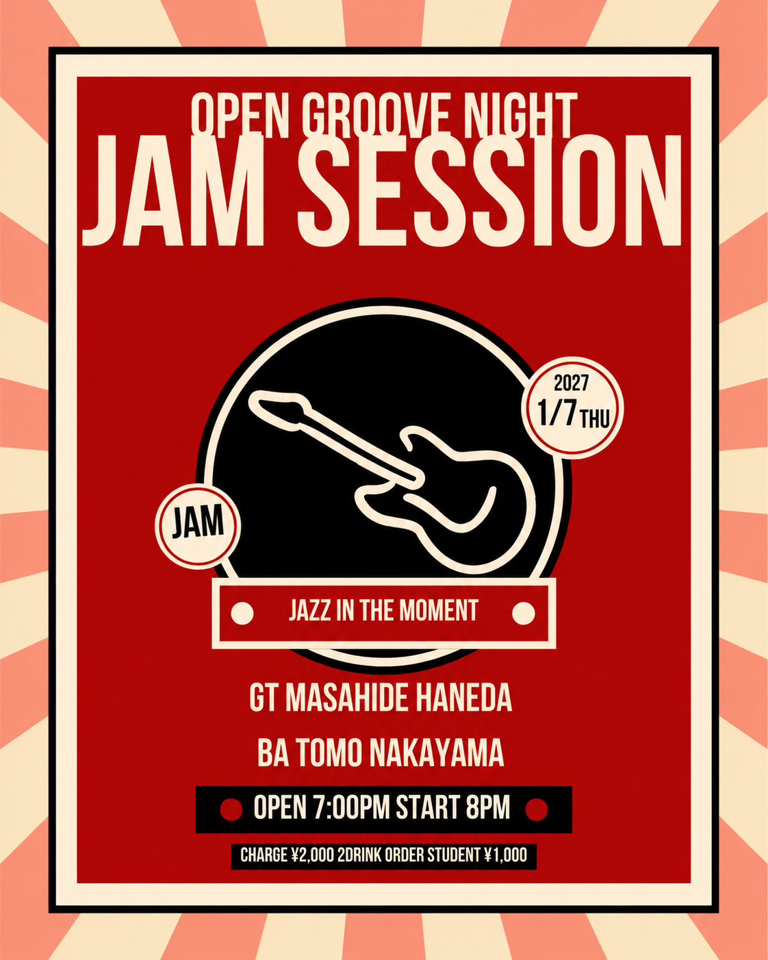 Open Groove Night Jam Session Flyer